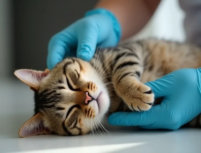 Specialist carefully handling a deceased cat with dignity in Mckinnon